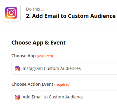 Instagram Custom Audiences Action