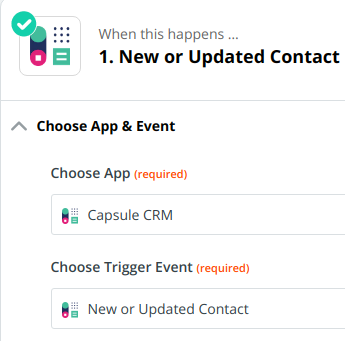 Capsule CRM Trigger