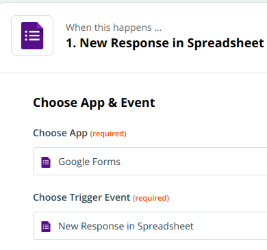 Google Forms Trigger